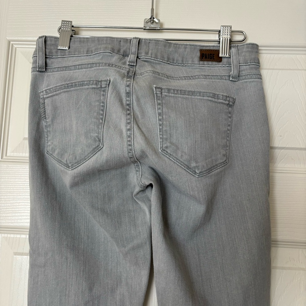 PAIGE Edgemont Montauk Grey No Whiskers Jeans Size 27 - Picture 7 of 13